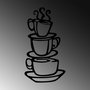 Wallity Coffee Accesorio decorativo de pared de metal Negro